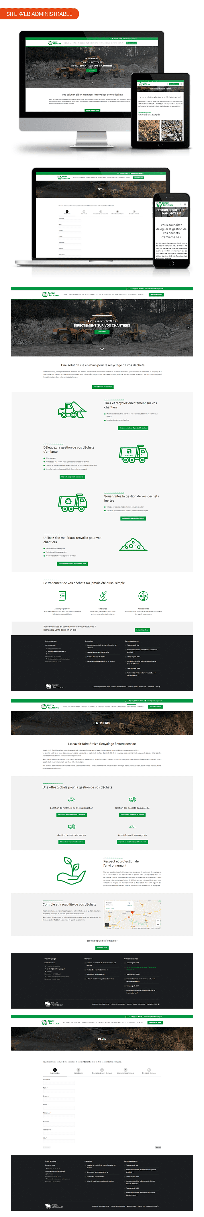 Aperçu site internet Breizh Recyclage