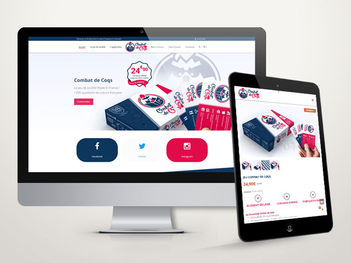 Site e-commerce combat de coqs