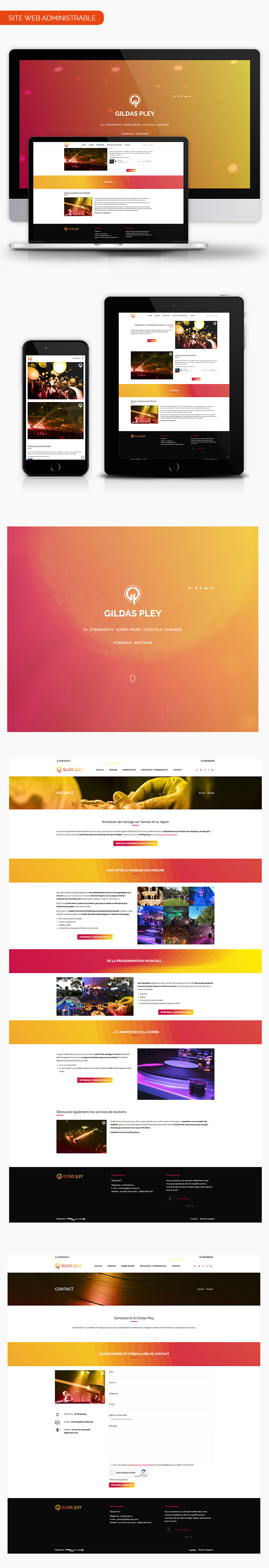 Mockup pages site internet Gilds Pley