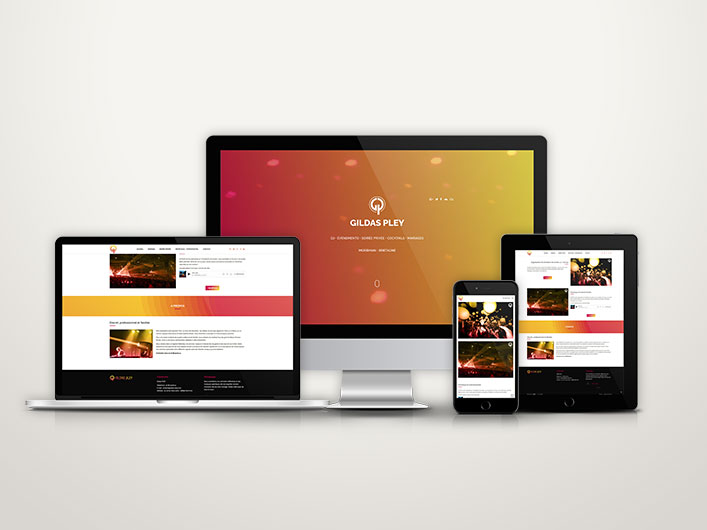 Mockup site internet DJ Gildas Pley