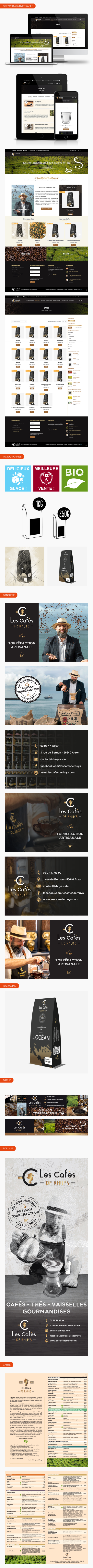 Aperçu pages site internet e-commerce Les Cafés de Rhuys.