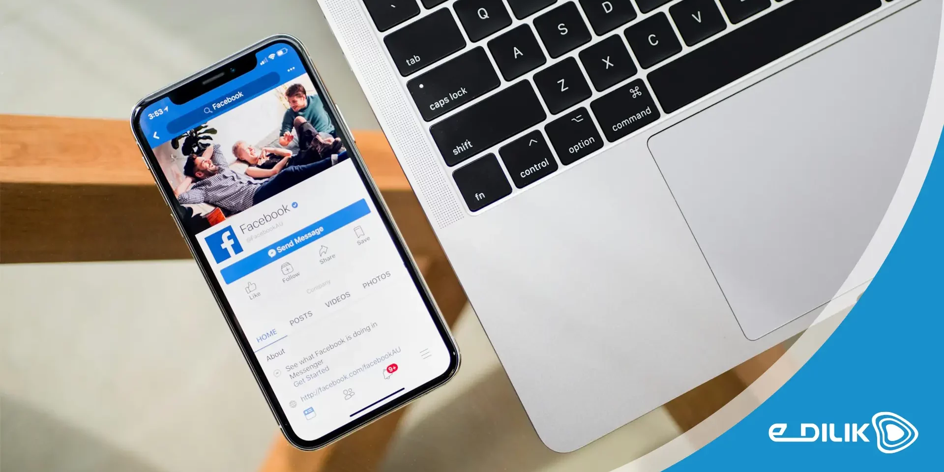 comment-promouvoir-site-internet-avec-reseaux-sociaux-E-Dilik facebook sur téléphone et ordinateur
