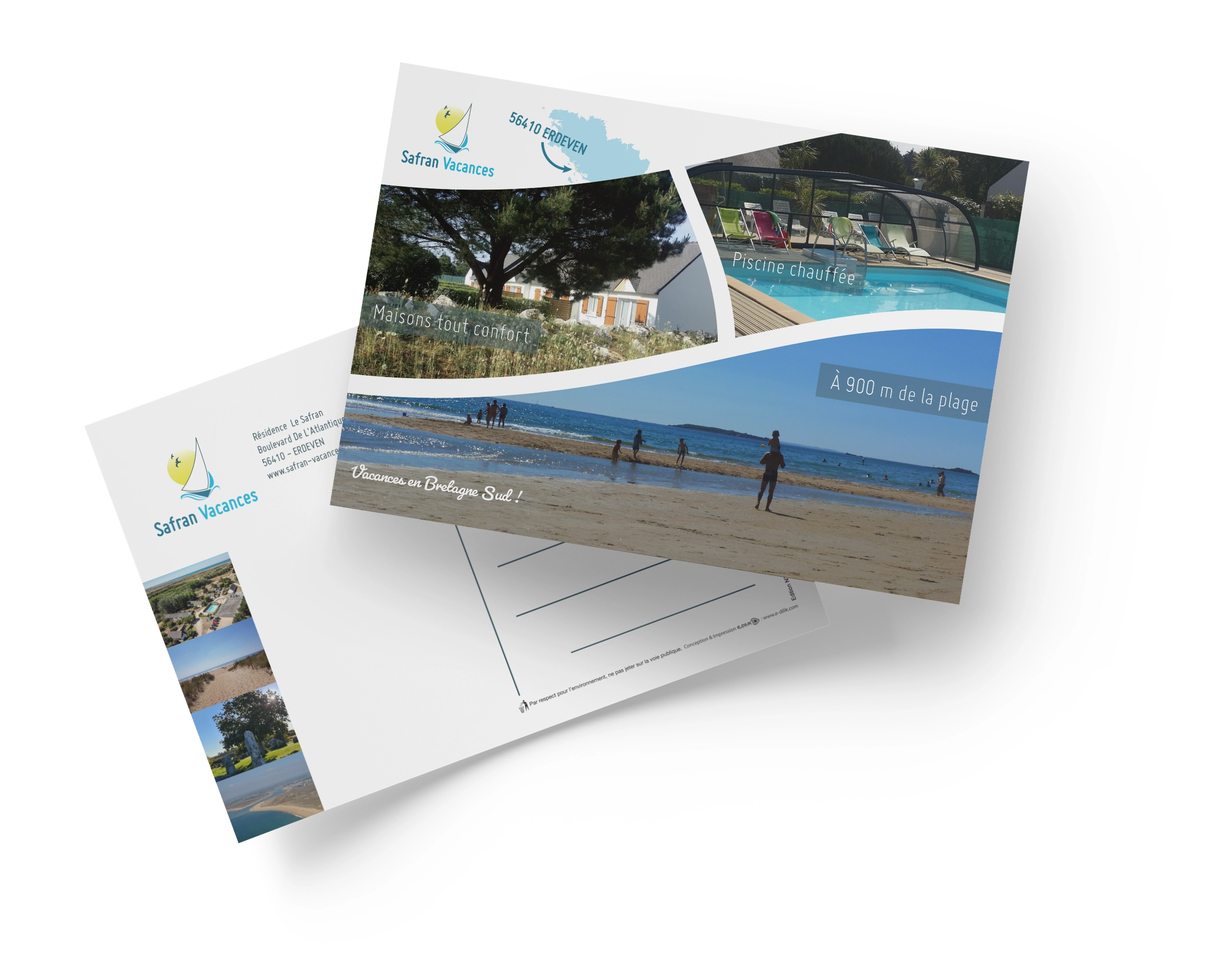 Presentation-realisation-e-dilik-safran-vacances-carte-postale Carte postale Safran Vacances