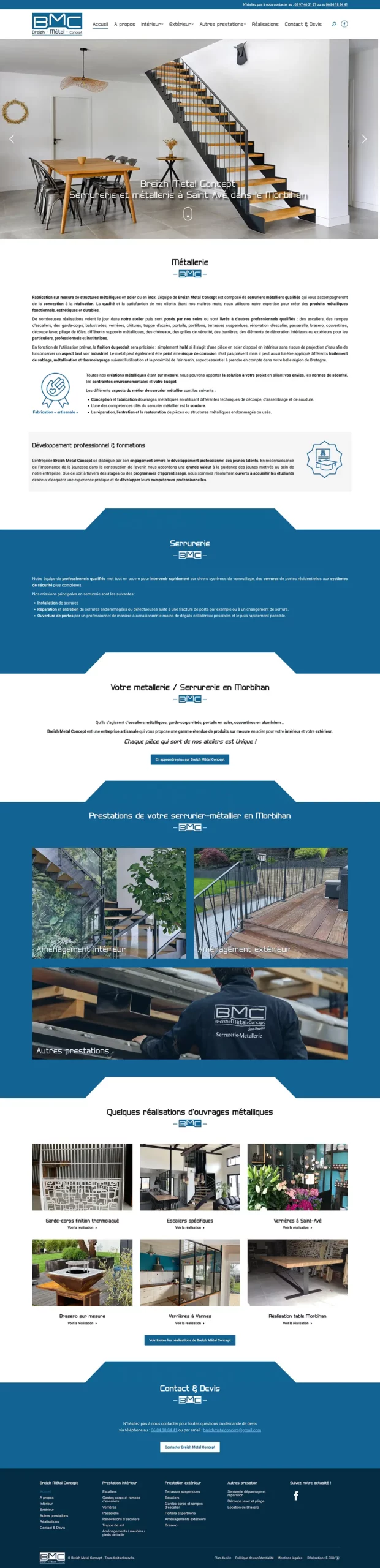 accueil - bmc Webdesign Breizh Metal Concept