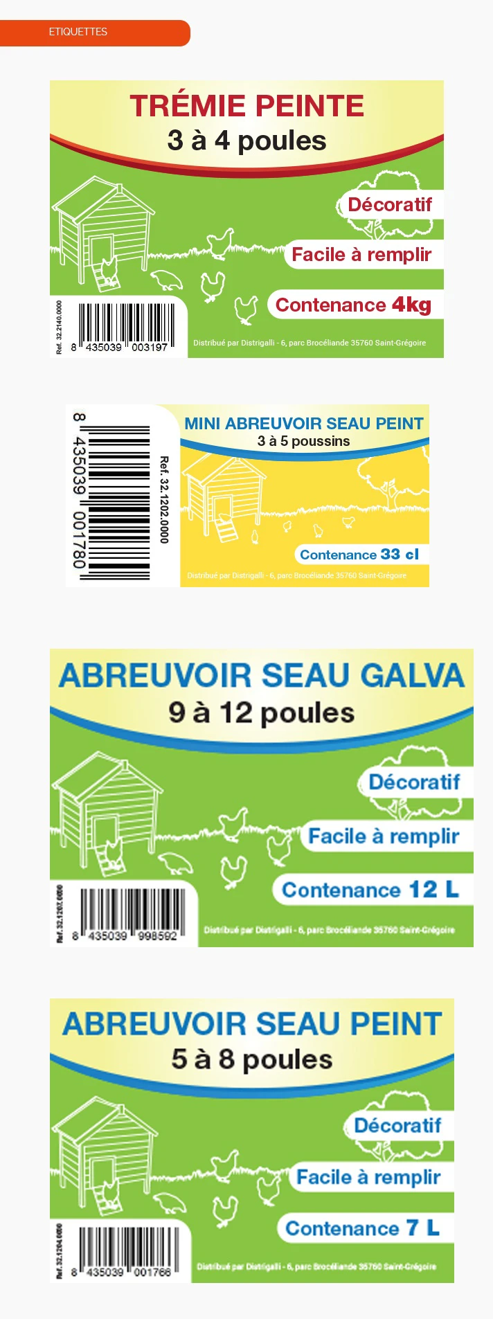 Création étiquettes produit basse-cour