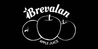 Logo Brevalan Jus de Pomme - Blanc