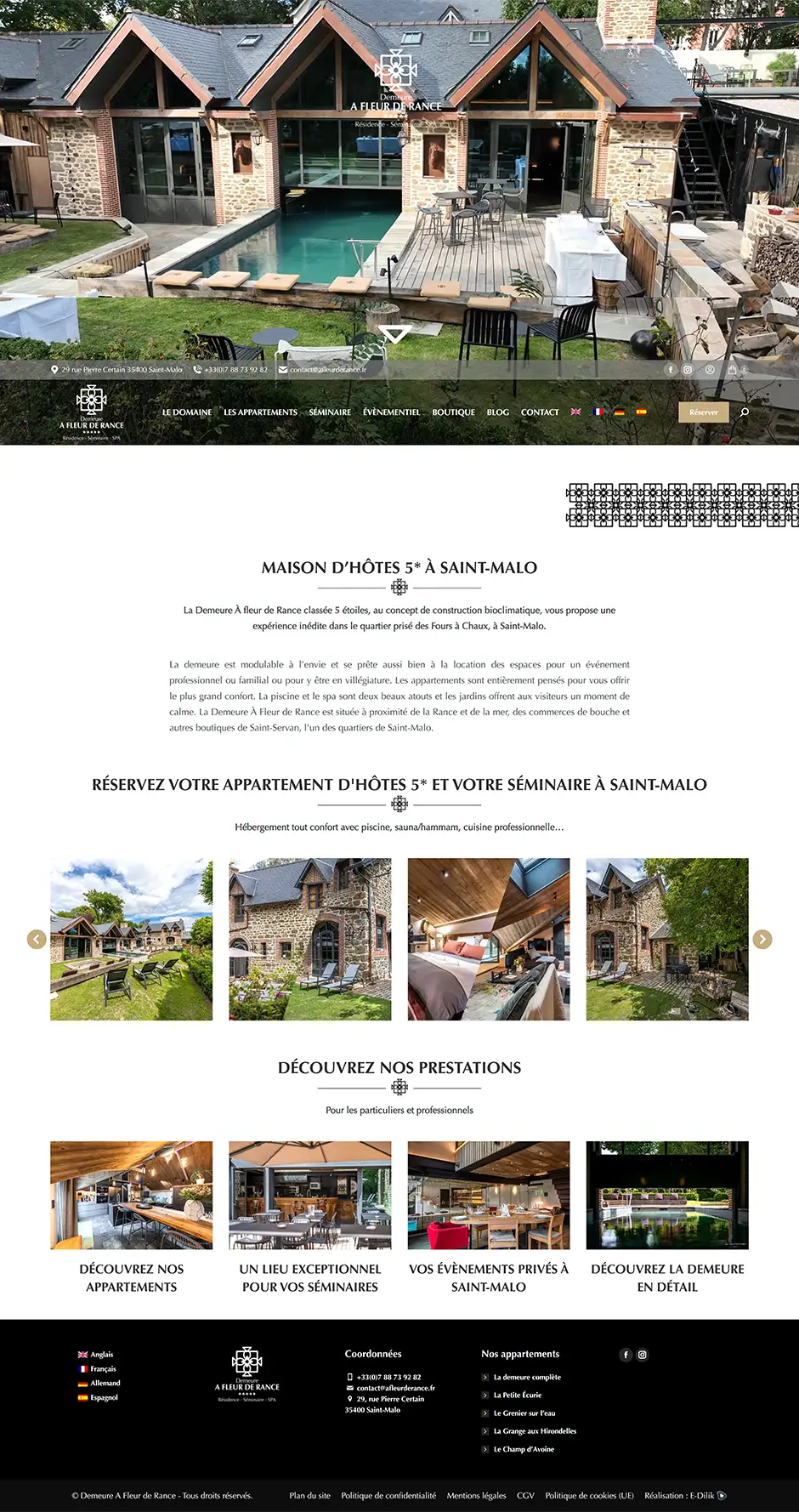 Site internet Maison A Fleur De Rance