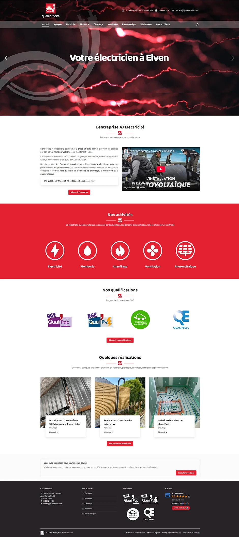 Site Aj Electricité