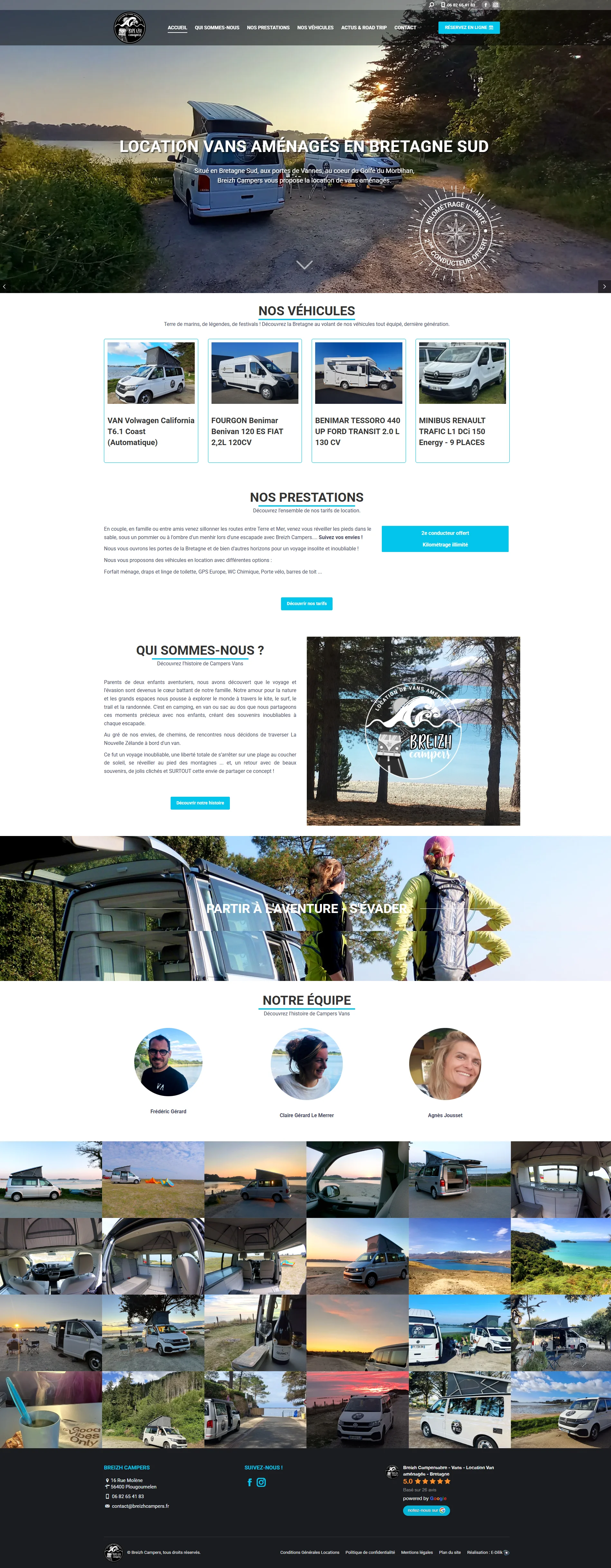Site internet Breizh Campers