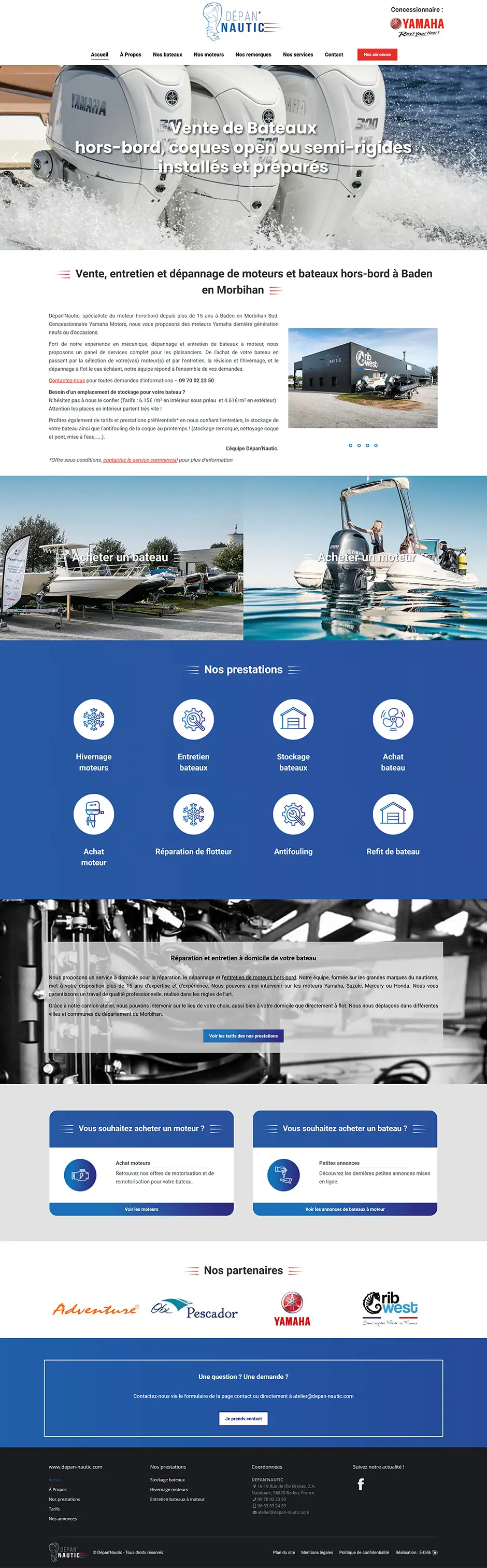 Création site Depan Nautic