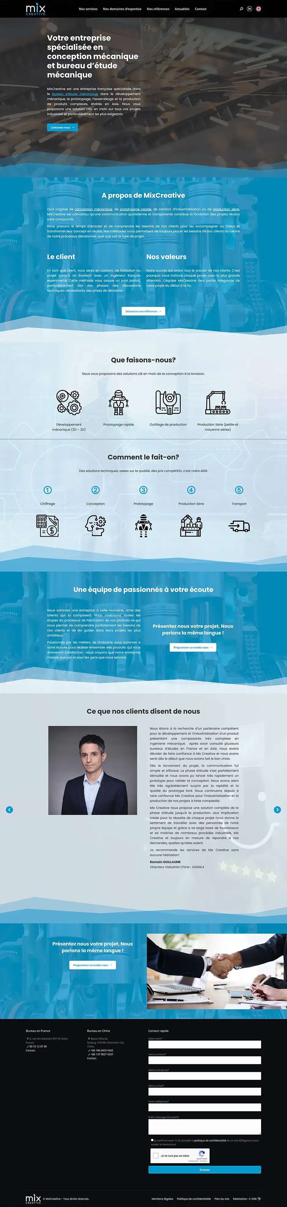 Site internet Mix Creative