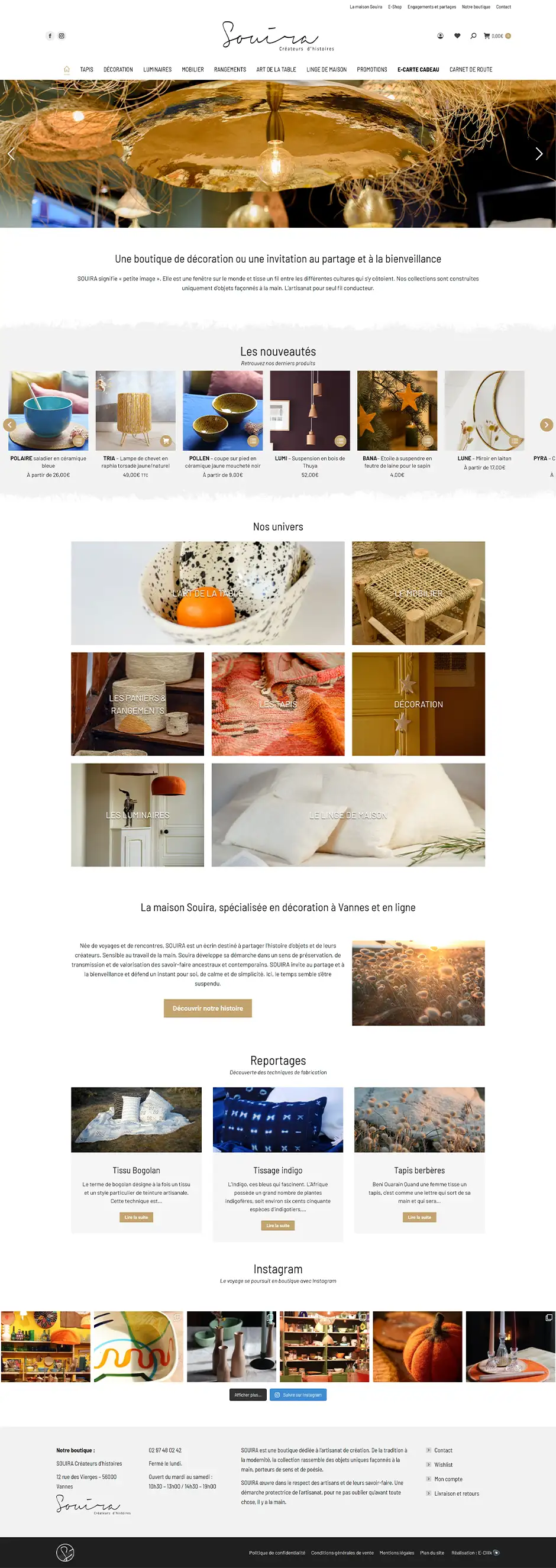 site-souira Création site e-commerce Souira Créateurs d'histoires